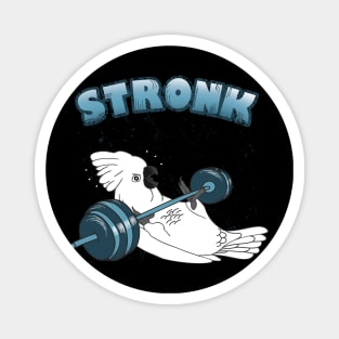 Stronk umbrella Cockatoo Fitness Parrot Workout Magnet